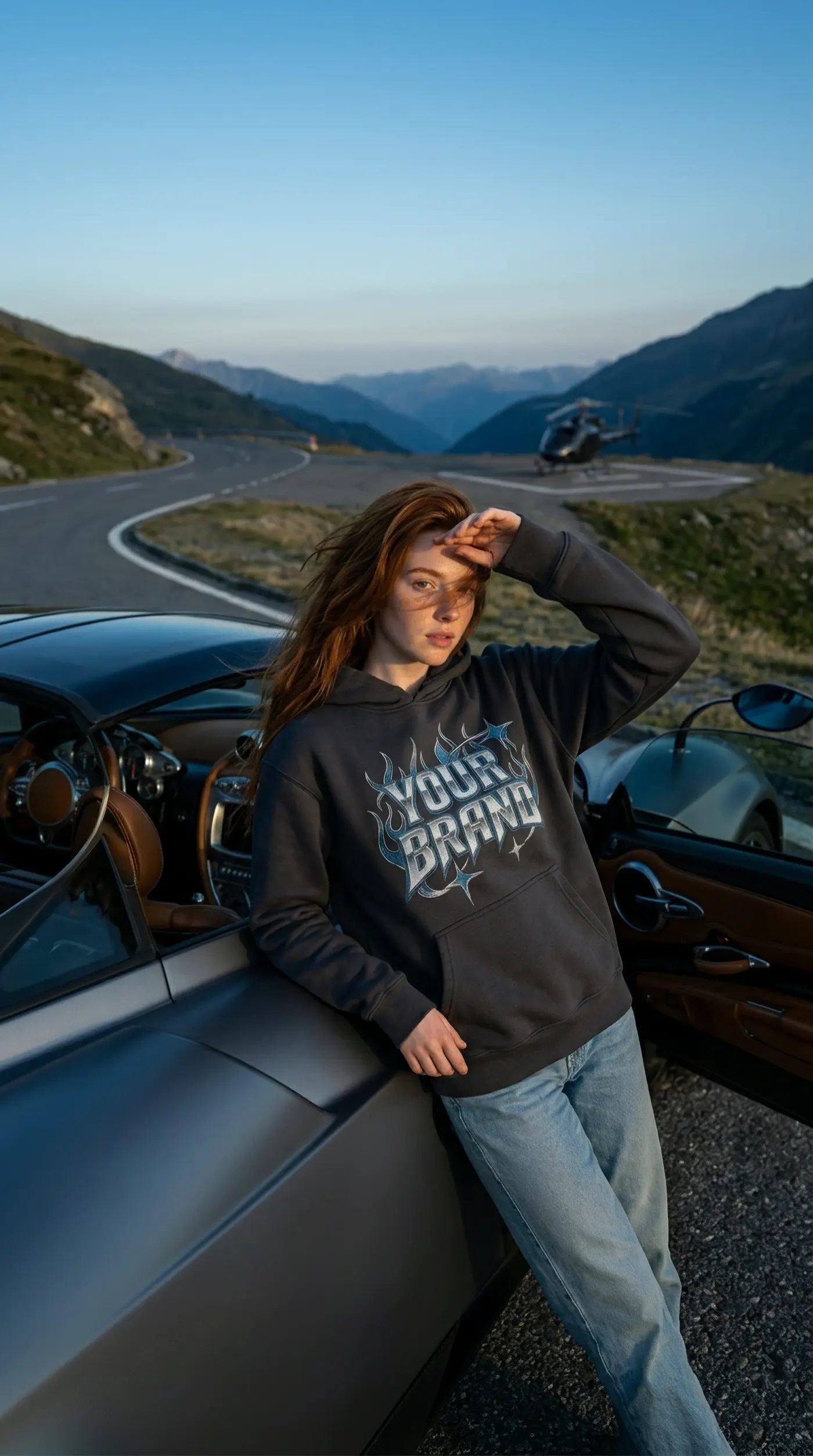 AI digital influencer in branded apparel — e-commerce ready content