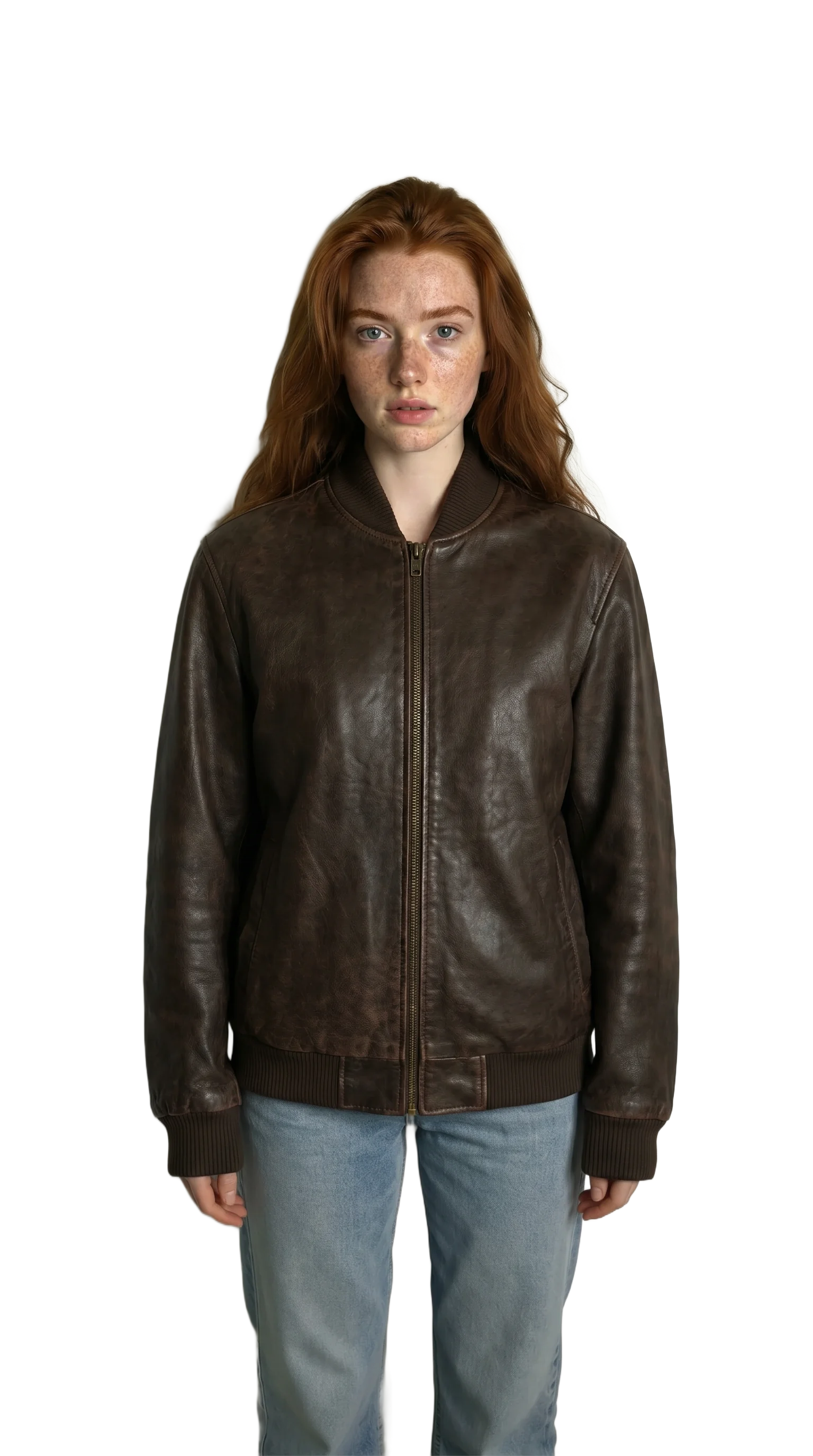 Same AI model — different hoodie design variation 6, natural lighting integration