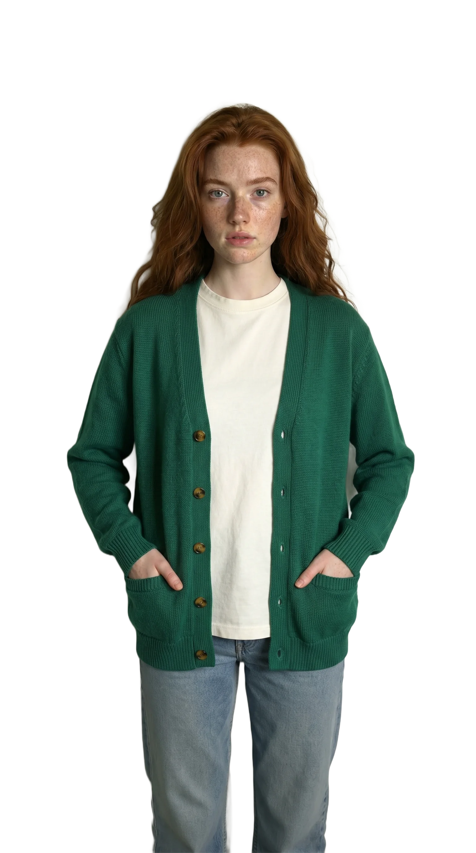 Same AI model — different hoodie design variation 7, fashion mockup