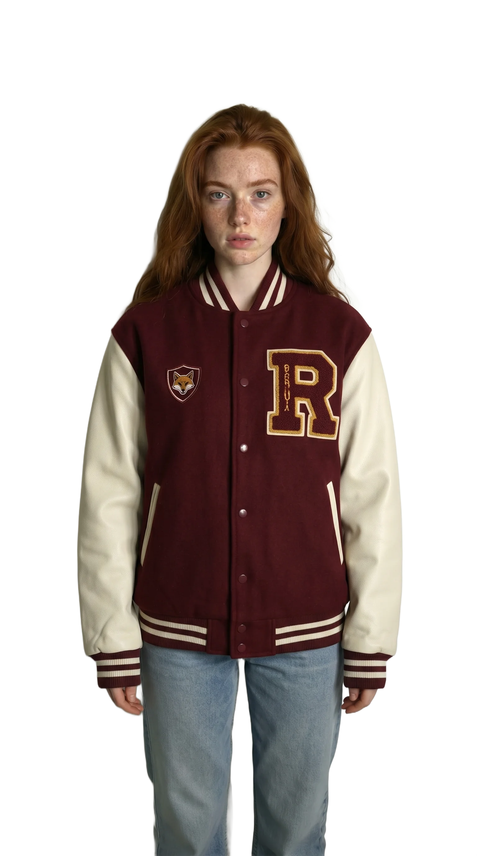 Same AI model — different hoodie design variation 8, AI apparel preview